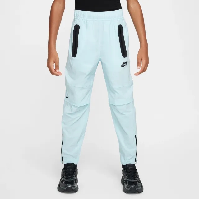Nike Tech Older Kids' (Boys') Woven Trousers - Blue - Nylon/Elastane