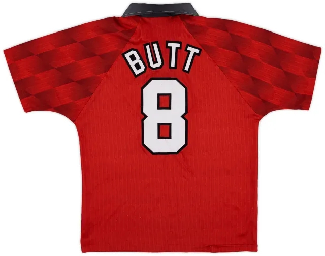 Umbro 1996-98 Manchester United Home Shirt Butt #8 - 8/10 - (Y)