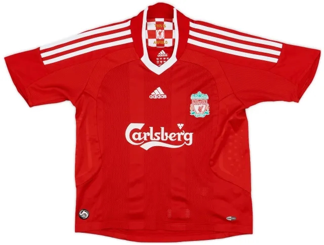 adidas 2008-10 Liverpool Home Shirt - 9/10 - (S.Boys)