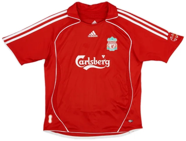 adidas 2006-08 Liverpool Home Shirt - 8/10 - (M.Boys)