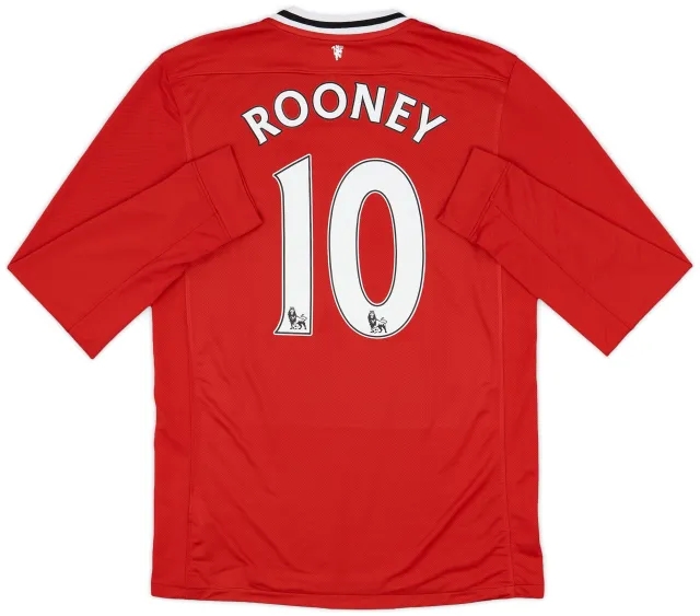 Nike 2011-12 Manchester United Home L/S Shirt Rooney #10 - 8/10 - (M)