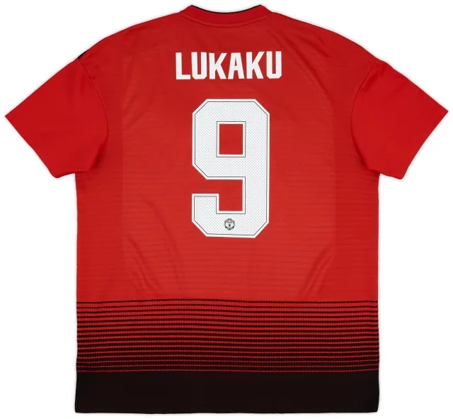 adidas 2018-19 Manchester United Home Shirt Lukaku #9 - 9/10 - (L)