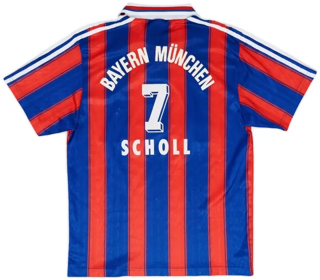 adidas 1995-97 Bayern Munich Home Shirt Scholl #7 - 5/10 - (S)