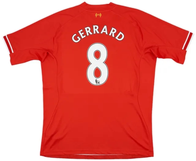 2013-14 Liverpool Home Shirt Gerrard #8 - 6/10 - (XXL)