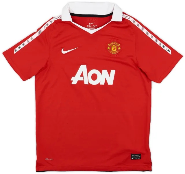 Nike 2010-11 Manchester United Home Shirt - 9/10 - (L.Boys)