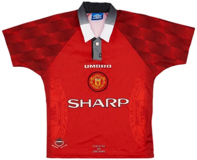 Umbro 1996-98 Manchester United Home Shirt - 8/10 - (Y)
