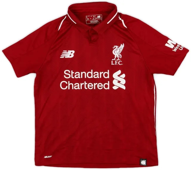 NewBalance 2018-19 Liverpool Home Shirt - 8/10 - (M.Boys)