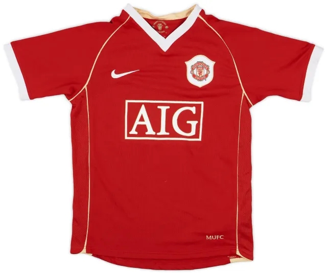 Nike 2006-07 Manchester United Home Shirt - 8/10 - (M.Boys)