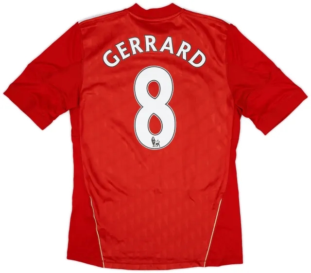 adidas 2010-12 Liverpool Home Shirt Gerrard #8 - 6/10 - (S)
