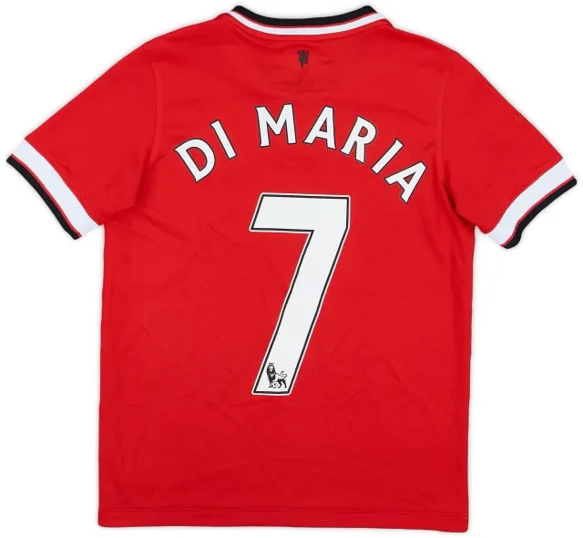 Nike 2014-15 Manchester United Home Shirt Di Maria #7 - 8/10 - (M.Boys)