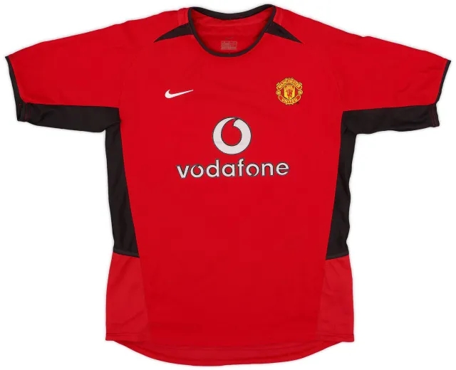 Nike 2002-04 Manchester United Home Shirt - 8/10 - (L.Boys)
