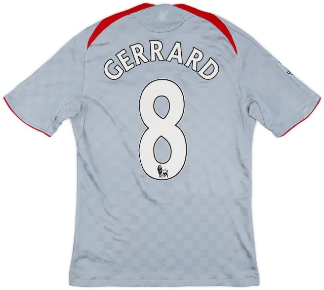 adidas 2008-09 Liverpool Away Shirt Gerrard #8 - 8/10 - (S)