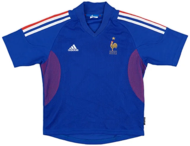 adidas 2002-04 France Home Shirt - 8/10 - (L.Boys)