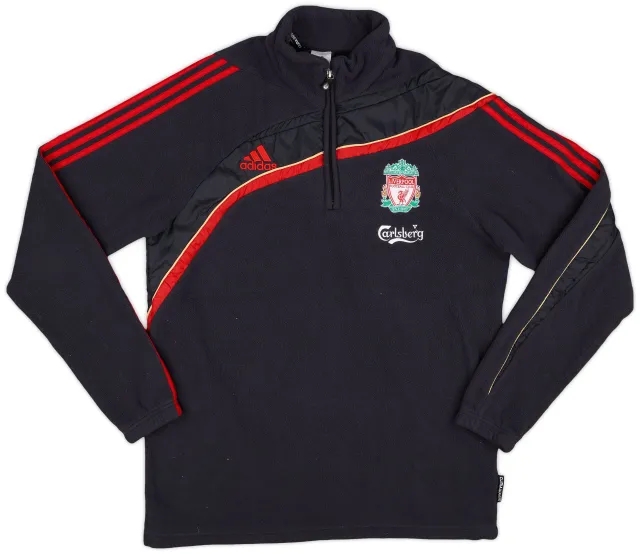 2009-10 Liverpool adidas 1/4 Zip Fleece Top - 9/10 - (XL)