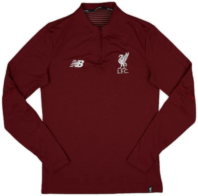 2018-19 Liverpool New Balance 1/4 Zip Drill Top - 9/10 - (S)