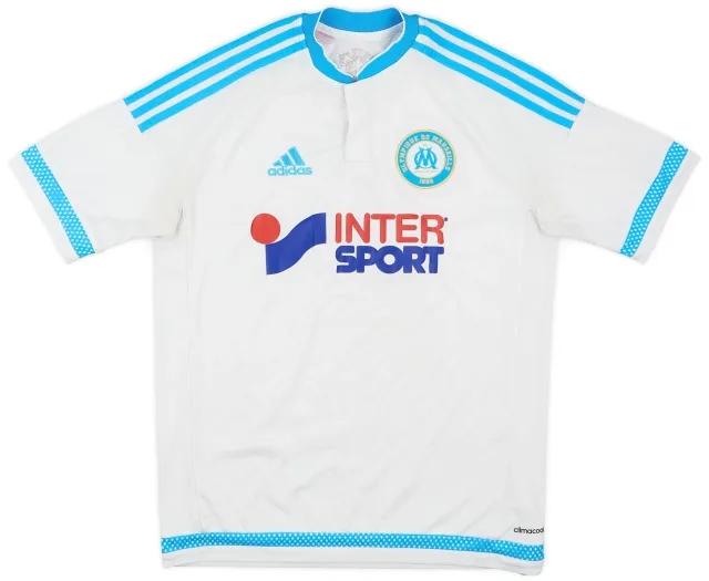 adidas 2015-16 Olympique Marseille Home Shirt - 8/10 - (XL.Boys)