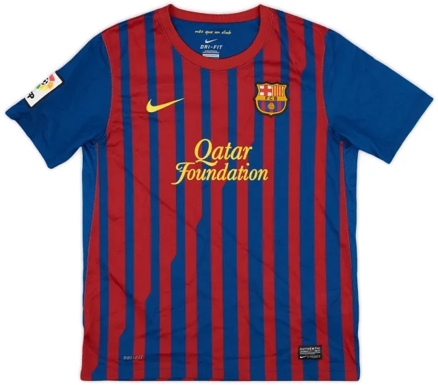 Nike 2011-12 Barcelona Home Shirt - 8/10 - (L.Boys)