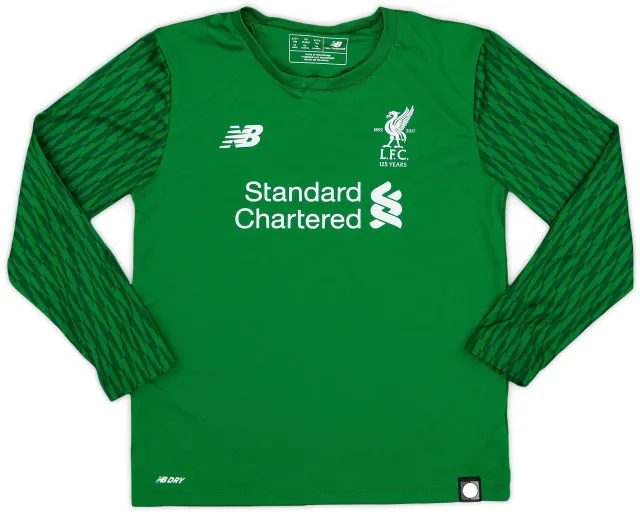 NewBalance 2017-18 Liverpool '125 Years' GK Shirt - 9/10 - (6-7 Years)