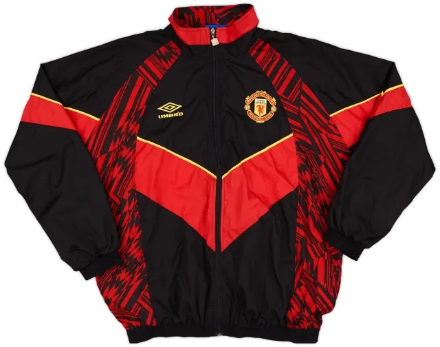 1992-93 Manchester United Umbro Track Jacket - 8/10 - (XL)