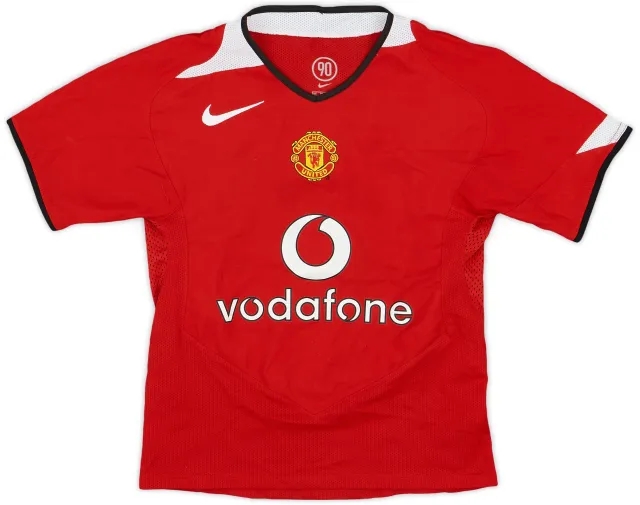 Nike 2004-06 Manchester United Home Shirt - 9/10 - (6-7 Years)