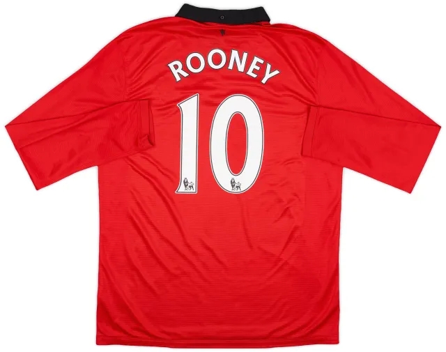 Nike 2013-14 Manchester United Home L/S Shirt Rooney #10 - 8/10 - (XL)