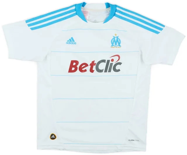 adidas 2010-11 Olympique Marseille Home Shirt - 9/10 - (M.Boys)