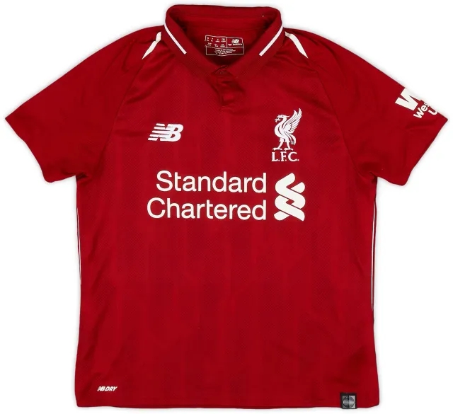 NewBalance 2018-19 Liverpool Home Shirt - 9/10 - (M.Boys)
