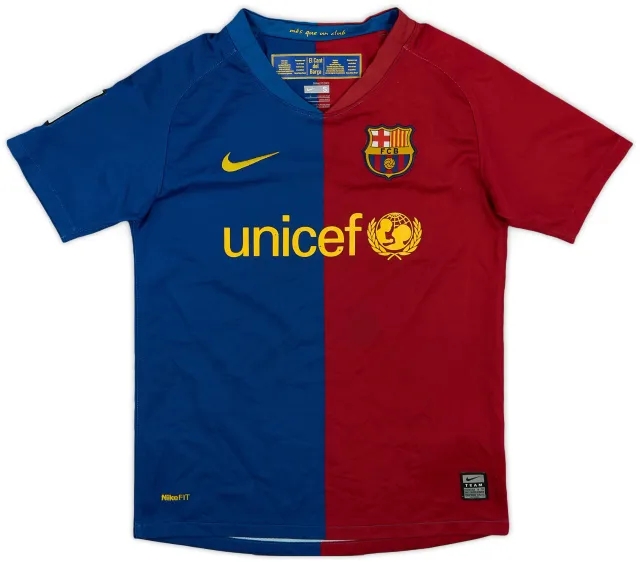 Nike 2008-09 Barcelona Home Shirt - 7/10 - (S.Boys)