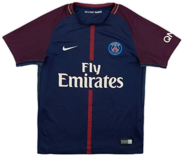 Nike 2017-18 Paris Saint-Germain Home Shirt - 8/10 - (M.Boys)
