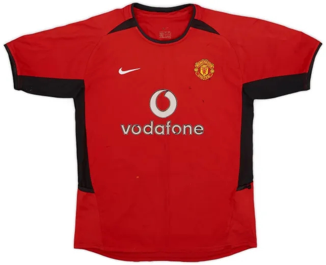 Nike 2002-04 Manchester United Home Shirt - 7/10 - (M.Boys)
