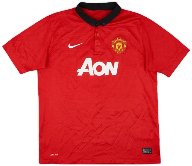 Nike 2013-14 Manchester United Home Shirt - 9/10 - (XL.Boys)