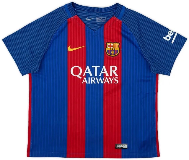 Nike 2016-17 Barcelona Home Shirt - 9/10 - (6-7 Years)