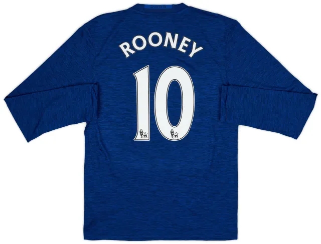 adidas 2016-17 Manchester United Away L/S Shirt Rooney #10 (S)