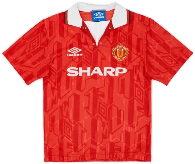 Umbro 1992-94 Manchester United Home Shirt - 8/10 - (L.Boys)