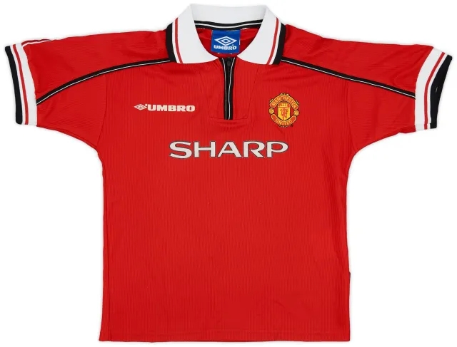 Umbro 1998-00 Manchester United Home Shirt - 7/10 - (M.Boys)