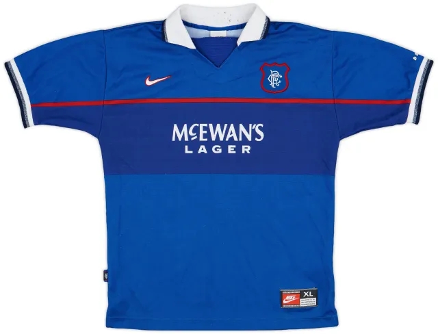 Nike 1997-99 Rangers Home Shirt - 8/10 - (XL.Boys)
