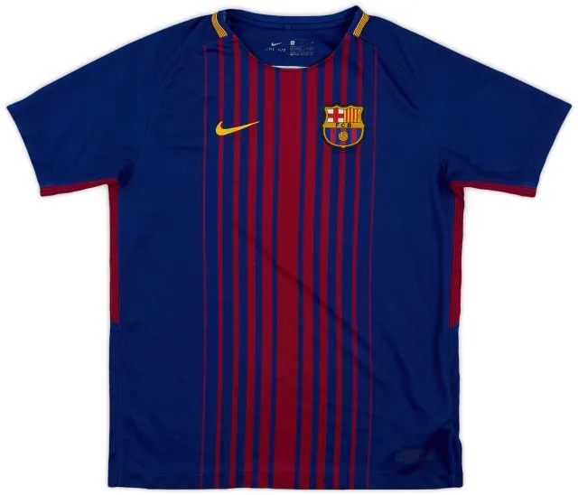 Nike 2017-18 Barcelona Home Shirt - 7/10 - (L.Boys)