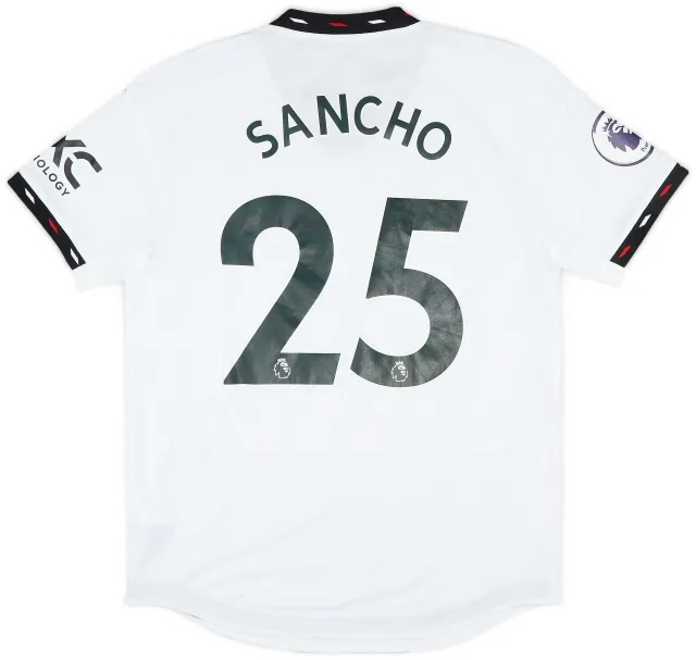 adidas 2022-23 Manchester United Authentic Away Shirt Sancho #25 - 7/10 - (M)