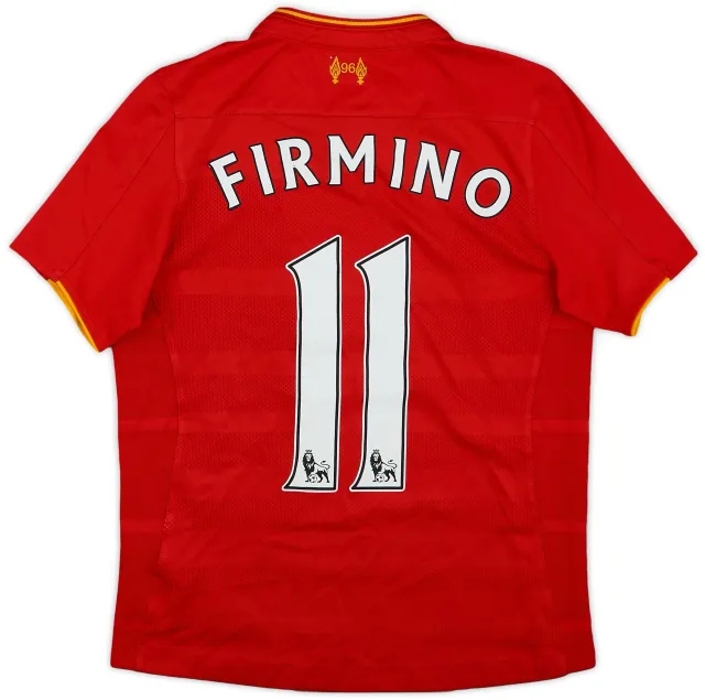 NewBalance 2016-17 Liverpool Home Shirt Firmino #11 - 5/10 - (M.Boys)