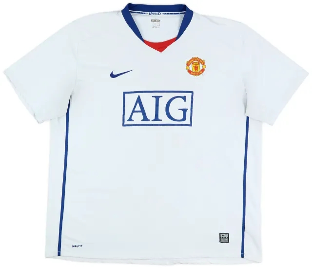Nike 2008-10 Manchester United Away Shirt Hargreaves #4 - 5/10 - (XL)