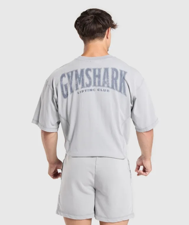 Gymshark Heritage Washed T-Shirt - Denim Grey