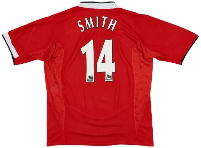 Nike 2004-06 Manchester United Home Shirt Smith #14 - 7/10 - (XL)