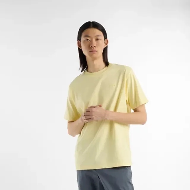New Balance Men's Athletics Cotton T-Shirt in Yellow