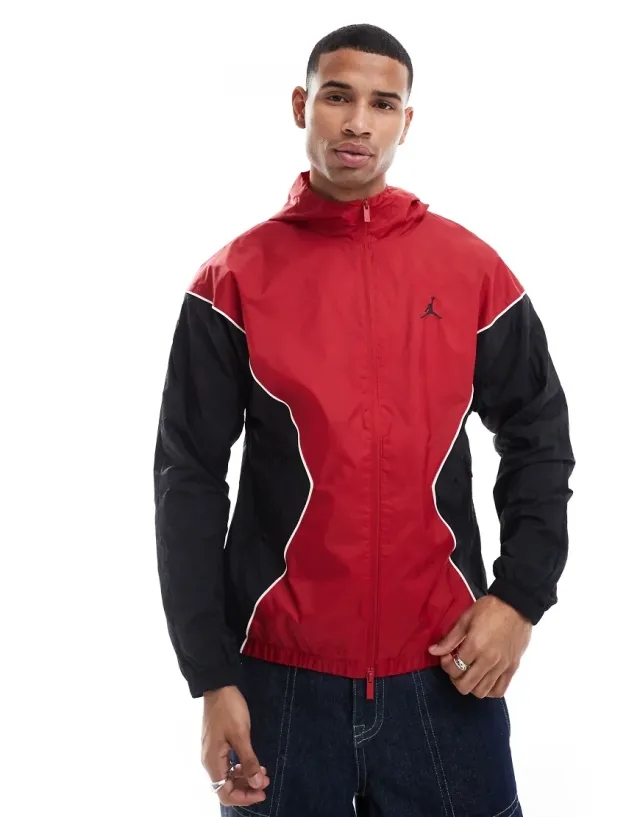 Nike Jordan Jordan Jacket In Black And Red