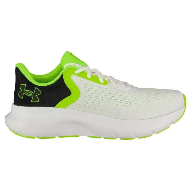 Men's  Under Armour  Rogue 5 Running Shoes White / Black / Hyper Green 12