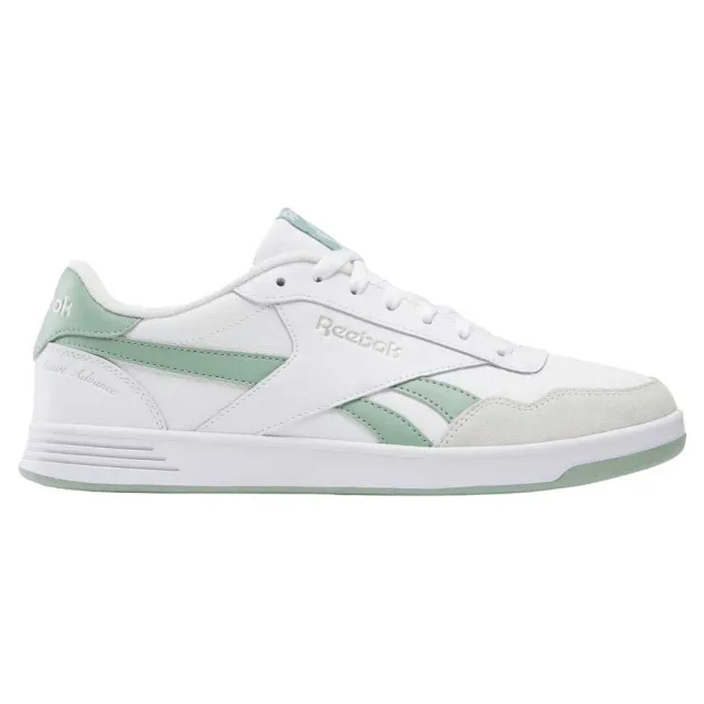 Reebok Women's Court Advance Trainers - White/Hybrid Green/Barely Grey -  Size: UK 8