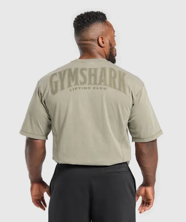 Gymshark Heritage Washed T-Shirt - Utility Green