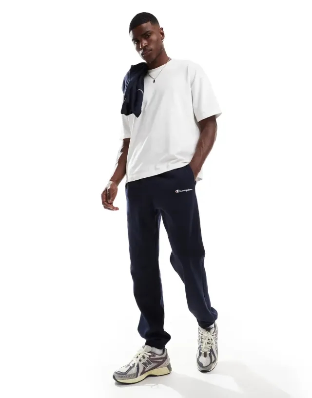 Champion Legacy Cuffed Joggers In Navy-Blue