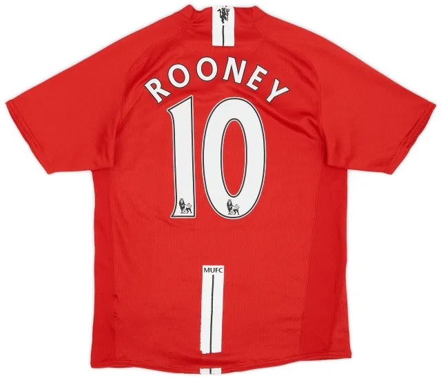 Nike 2007-09 Manchester United Home Shirt Rooney #10 - 6/10 - (S)