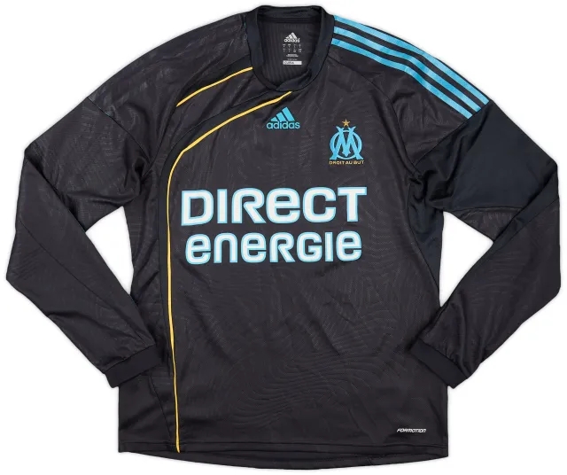 adidas 2009-10 Olympique Marseille Player Issue Third L/S Shirt - 9/10 - (L)